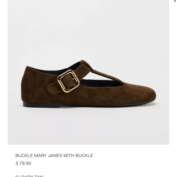 Zara buckle Mary Jane’s t-strap shoe - Picture 1 of 5